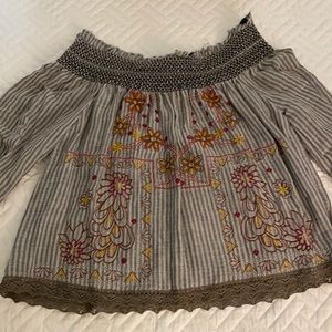 Anthro off the shoulder blouse